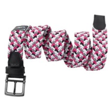 Nike Golf Belt Black Pink White Multi Weave Stretch Woven Large 40-42