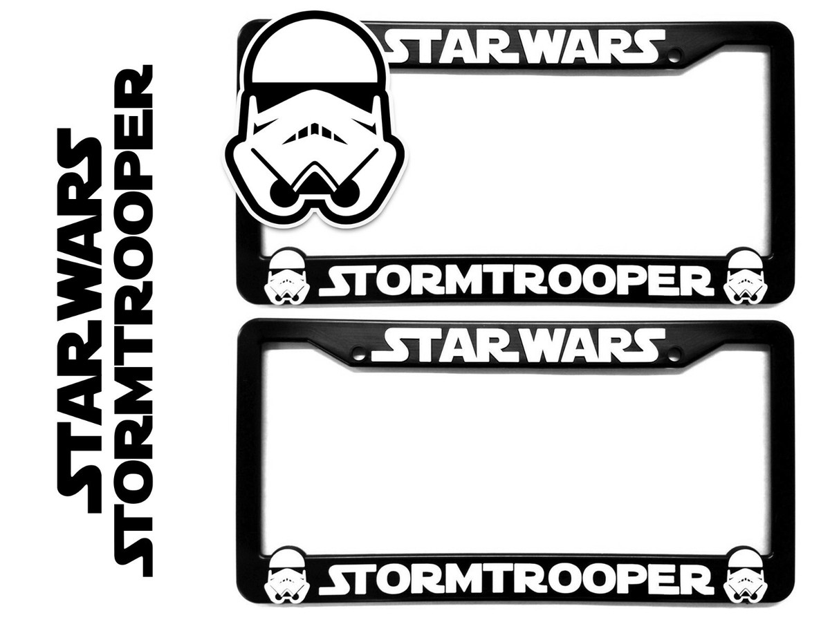 STORMTROOPER license plate frames Star Wars 3D Raised Logo Text