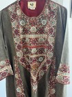 Ritu Kumar Embroidered Dress Kurta Set Tunic Taupe & Ruby Red Rare $500+ — photo 10