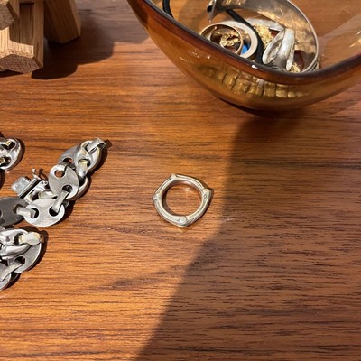Vintage 1970s1980s French 925 Silver Ring, Unique Design, Preowned 