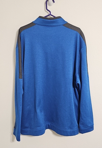 Callaway Golf Quarter Zip Pull Over Sweater Turquoise Mens Sz XXL w/ Pockets - Picture 4 of 6