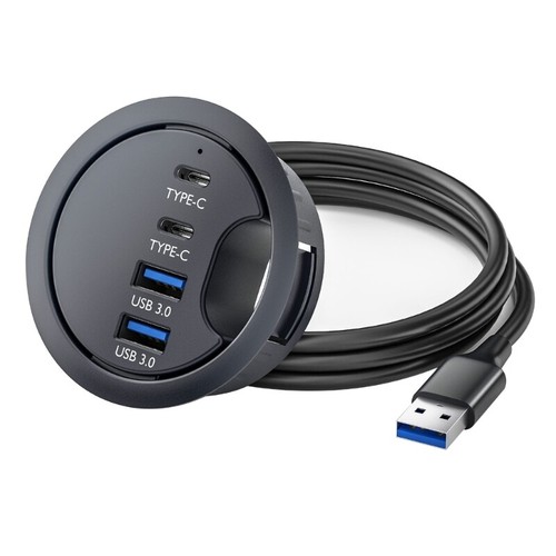 USB Hub Desk Grommet Dock Station Card Reader Dock Station for Desktop PC - Picture 14 of 23