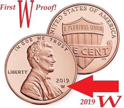 2019 United States Mint Proof W Penny Envelope ONLY NO COIN