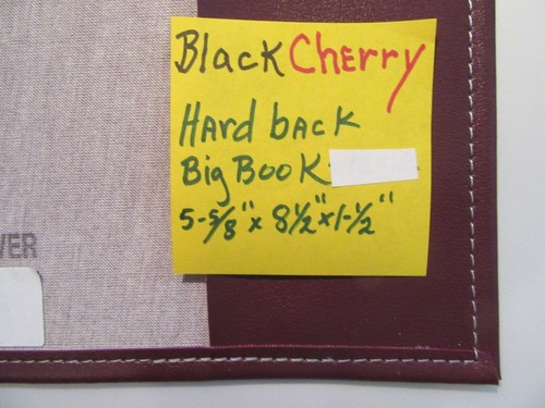 BLACK CHERRY Alcoholics Anonymous AA Big Book cover Serenity Prayer Coin Holder - Imagen 4 de 11