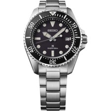 SEIKO Prospex SNE597P1 Solar Diver Sapphire 200M Black Dial Watch 2