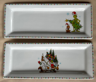 Dr. Seuss How The Grinch Stole Christmas H ordeuvres / Appetizer Serving Trays 2