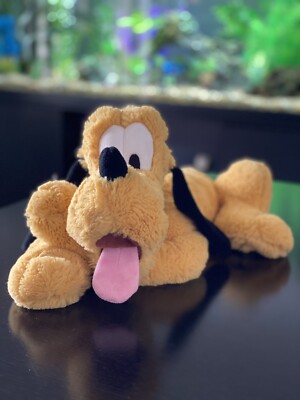 Disney Store Pluto Stamped Plush Floppy Medium Size 16 