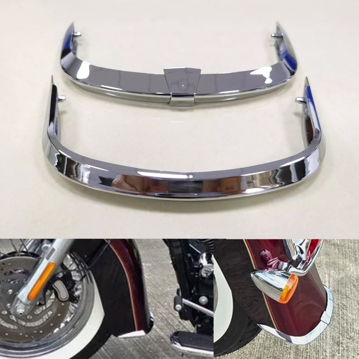 2005-2017 Harley Softail Deluxe FLSTN Chrome Front Lower + Rear