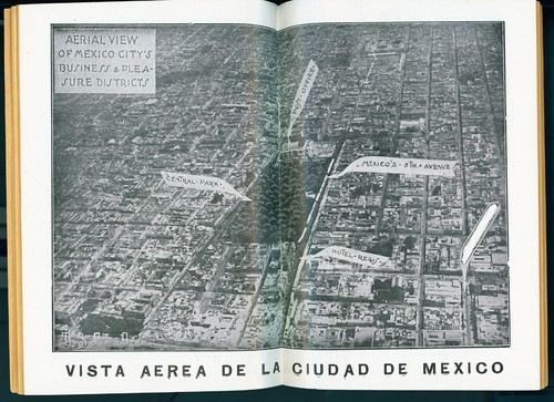 OLD MEXICO: GUIDE TO THE CITY ENGLISH & SPANISH aerial map tourism ads 1927 - Picture 5 of 7