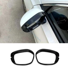 For Honda Civic 2016-2020 2021 Glossy Black Rear View Mirror Rain Eyebrow Trim