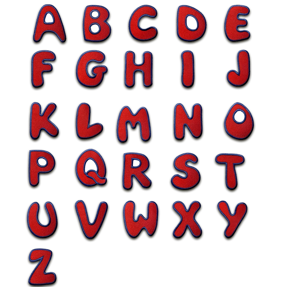 CATCH THE PATCH Buchstaben Aufnäher/Aufbügler Rot - Komplettes Alphabet einzeln auswählbar