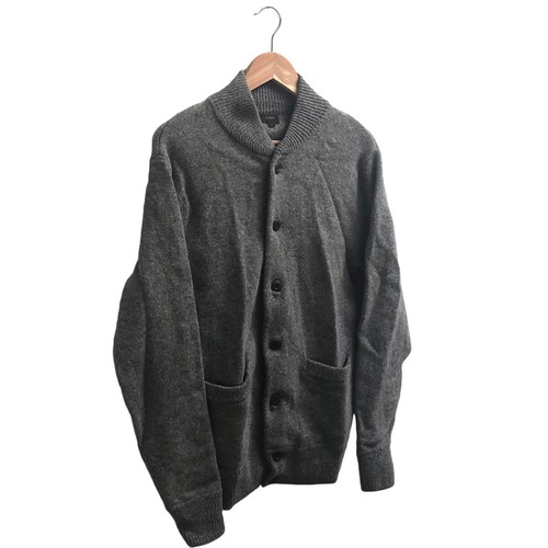 J CREW 100% LAMBS WOOL CARDIGAN - Vintage Varsity Sweater Large Academia M - Picture 6 of 12