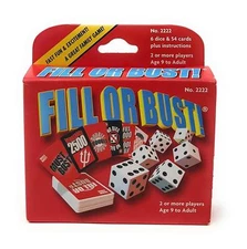 Fill Or Bust Dice Card Game Bowman Games 2222 Family Party Fast Press Your Luck