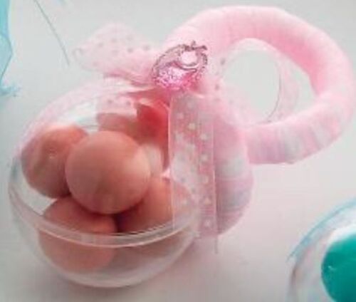 Scatola in plexiglass per bomboniera confetti nascita a forma di Ciuccio - Imagen 1 de 2
