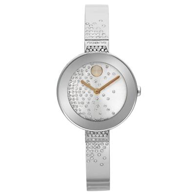 Movado BOLD 28mm Steel Crystal Sunray Silver Dial Quartz  display picture 2