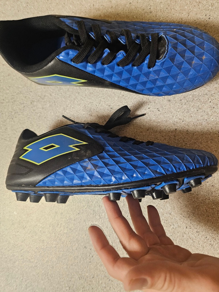 Lotto Tacchetti Calcio Forza Elite 2 JR Youth Taglia 7 5 Bambini Blu Royal Nero