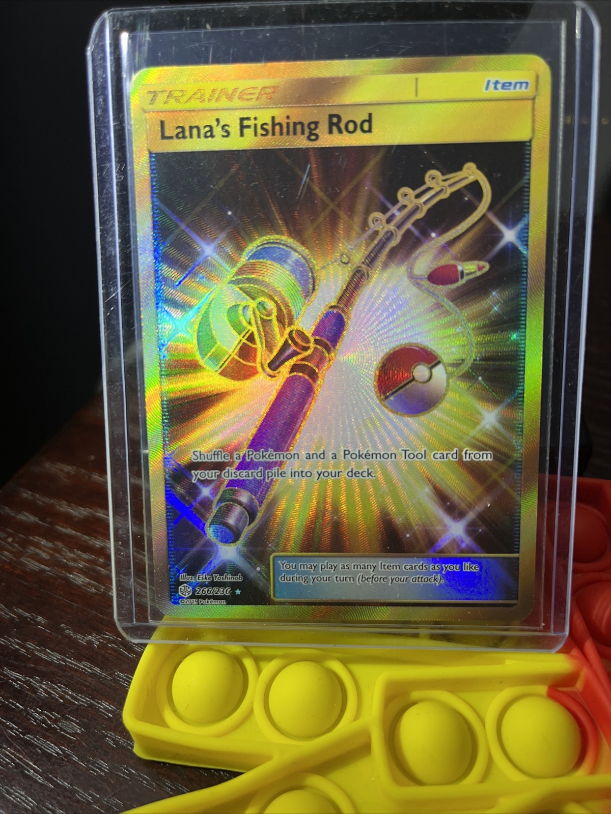 Pokemon SM - Cosmic Eclipse Lana's Fishing Rod (Secret) 266/236 Secret Rare NM
