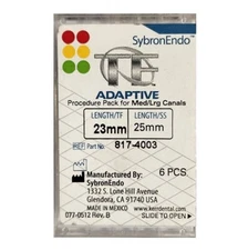 *6-Pieces* Kerr SybronEndo TF Adaptive Hand Files Size-23 Length 25mm 817-4003