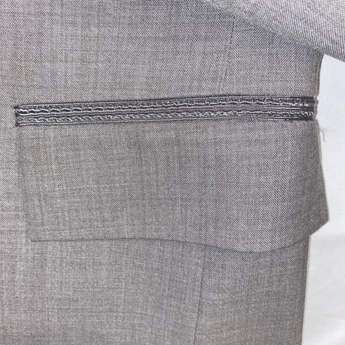 AFTER SIX Vintage 1960-70s Embroidered Lapel 39L Tuxedo Jacket Gray One Button - Picture 5 of 18