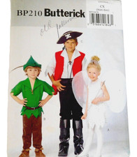 Butterick BP210 Boy Girl Kids Costume Robin Hood Pirate Angel Pattern UNCUT