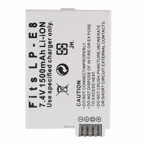 Battery LP-E8 Canon EOS 700D 550D 600D 650D Kiss X4 X5 X6 ,T4i - Picture 4 of 8