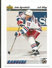 JOHN OGRODNICK 1991-92 UPPER DECK CARD NM-MT+ CONDITION
