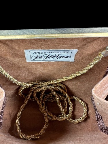 vintage saks fifth avenue Clutch made in Italy, Two Toned Clutch By Saks - Picture 11 of 15