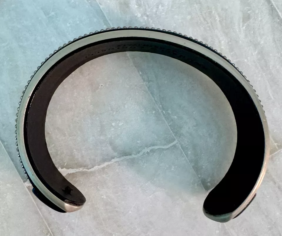 BRUNELLO CUCINELLI ELEGANTE BRACELETE, COMBINAÇÃO DE COURO METAL MONILLI - Imagem 3 de 4