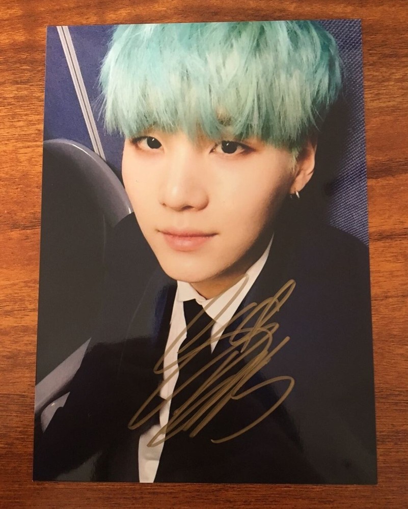 BTS Suga / yoongi autographed photo