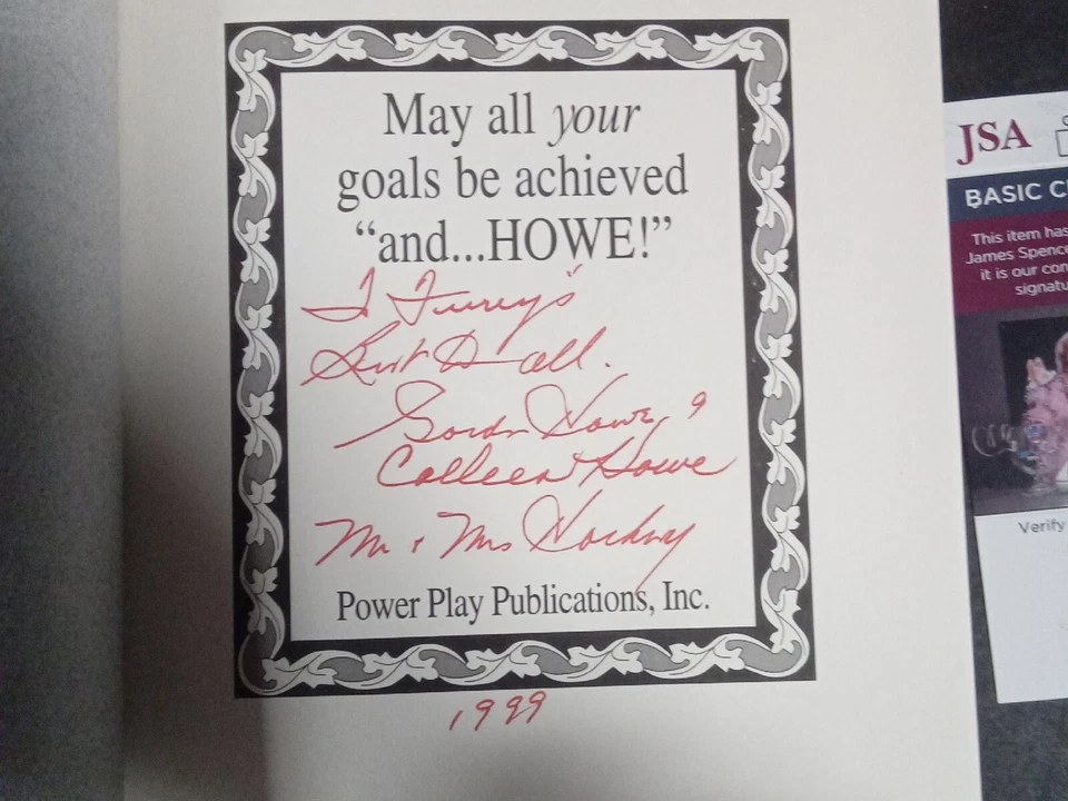 Gordie Howe & Colleen Howe Signed "And Howe!" Book Detroit Red Wings JSA COA -1# - Image 2 of 4
