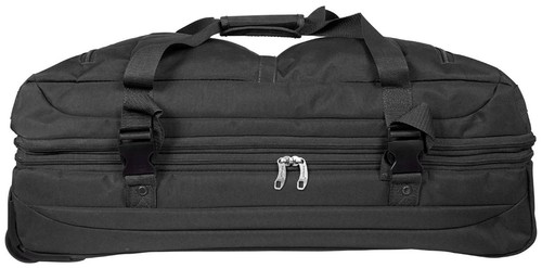 Flexible Nylon Trolley Reisetasche mit Rollen und Teleskopgriff Atlanta Schwarz - Bild 3 von 12