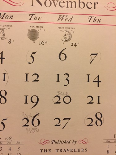 Currier & Ives “A Home In The Country” November 1963 Calendar Page - 第 6/8 張圖片