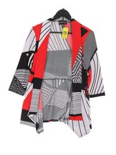 Frank Lyman Women's Blazer Uk 12 Multi Graphic 100% Other Overcoat