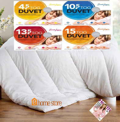 New Sarah Jayne Hollowfibre Anti-Allergy Duvet Quilt 4.5Tog Size Choice FREE P/&P