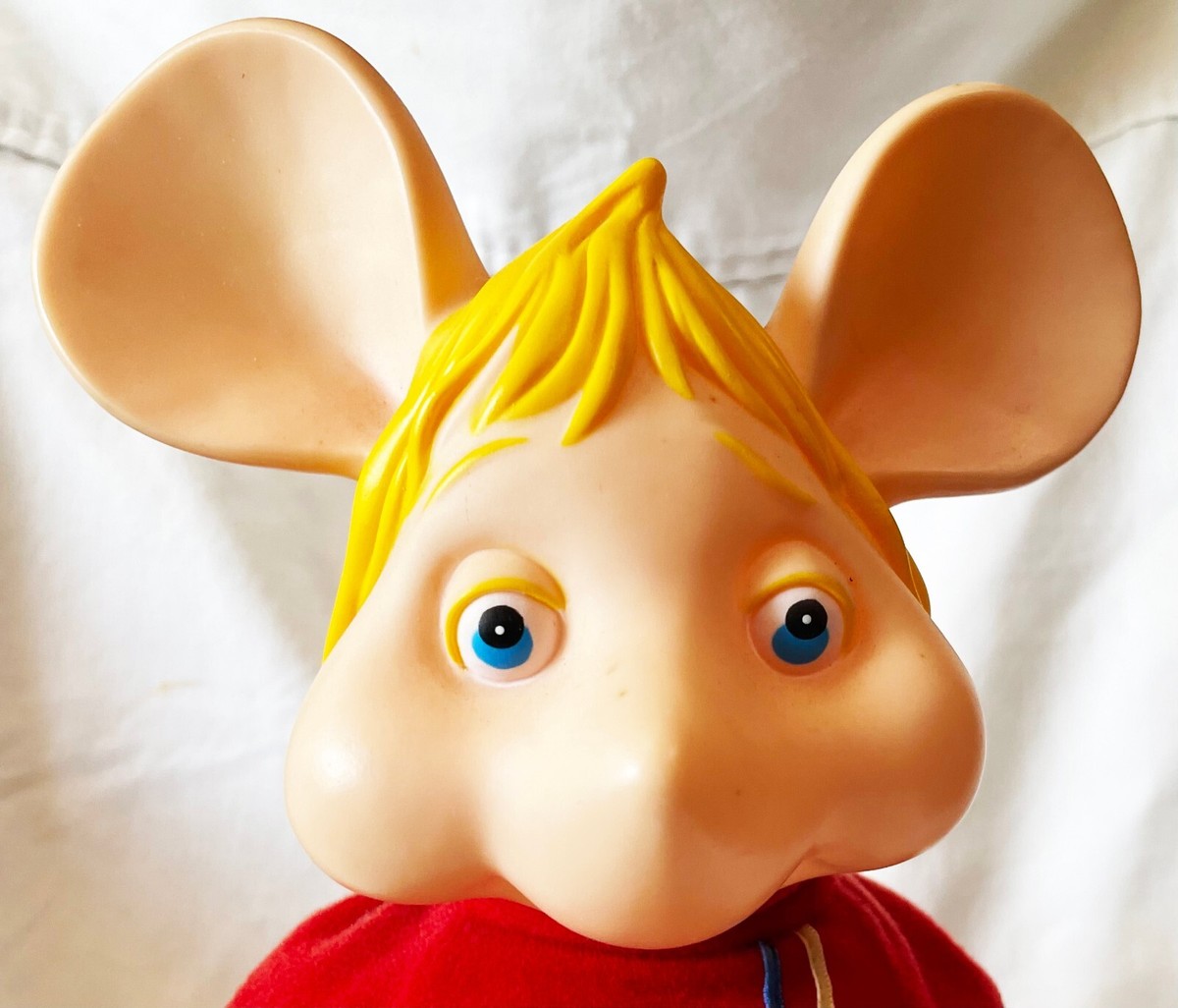 VTG TOPO GIGIO Italian Mouse Mechanical Rubber Toy Maria Perego Ed