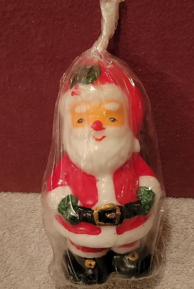 2 Vintage LTD Commodities Christmas Candles Caroler and Santa NOS 5" Tall - Image 3 of 4