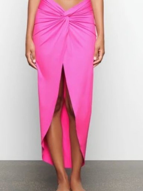 新品未開封　SKIMS Swim Sarong Skirt New Skims Signature Swim Sarong Skirt - Taffy Neon Pink - Small
