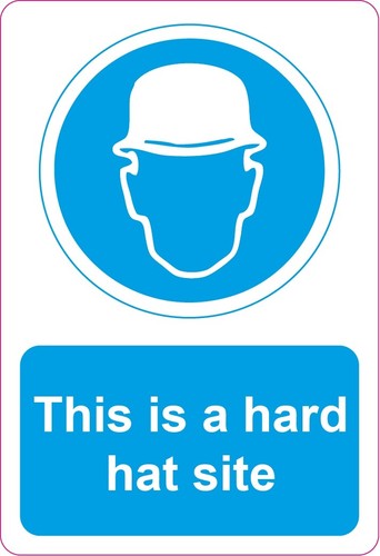 DIES IST EINE HARD HAT SITE Gesundheit und Sicherheit, Warnung, Erste Hilfe Schilder/Aufkleber - Bild 2 von 4