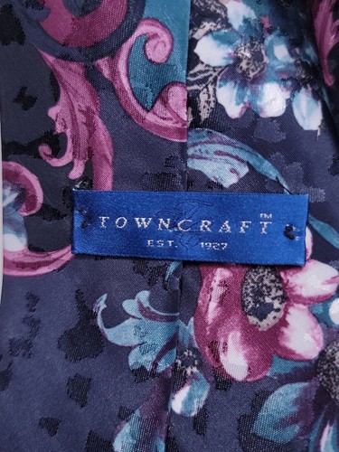 Towncraft formelle Herrenkrawatte 55 Zoll Lx4 Zoll B grün/lila Krawatte - Bild 3 von 4