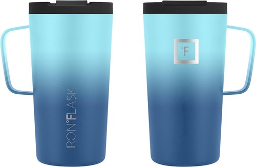 IRON °FLASK Grip Coffee Mug - 16 Oz, Leak Proof Blue Waves Box 1 - Bild 3 von 5