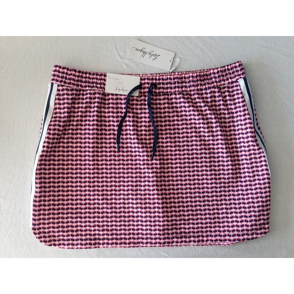 Lady Hagen Womens Golf Skort Size XL Geometric Retro Red Off To
