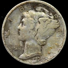 1918 P Mercury Dime, Extremely Fine Details, Scratches, Silver, Free Ship, C4564