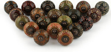 Kitchen Cabinet Knobs - Pack of 30 Decorative Countryside Colorful Assorted