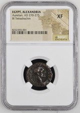 Aurelian Roman Empire BI Tetradrachm NGC XF Egypt Alexandria AD 270-275 Eagle