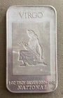 Virgo Zodiac Vintage .999 1oz Silver Bar By National Mint Silver