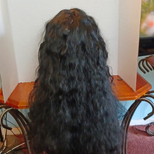 Women s Long Black Curly Wig Natural Look Classic Cap Adjustable