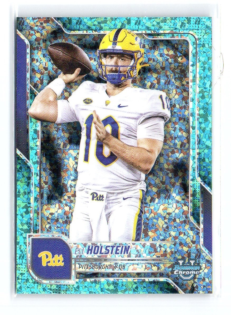 2025 Bowman Chrome University Eli Holstein #194 Aqua Mini-Diamond Refractor /325