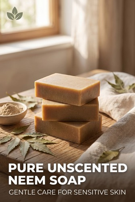 #ad 3 pack nscented Neem Soap Bars for Sensitive Skin Body amp; Hands Ext Size 6.5oz $35.00