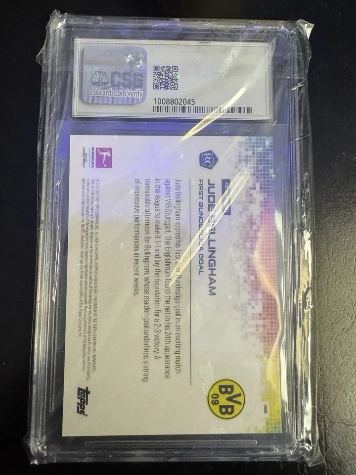 2021 Topps Now Bundesliga #165 Jude Bellingham CSG 10 Rookie Card Soccer Futbol - Image 2 of 2