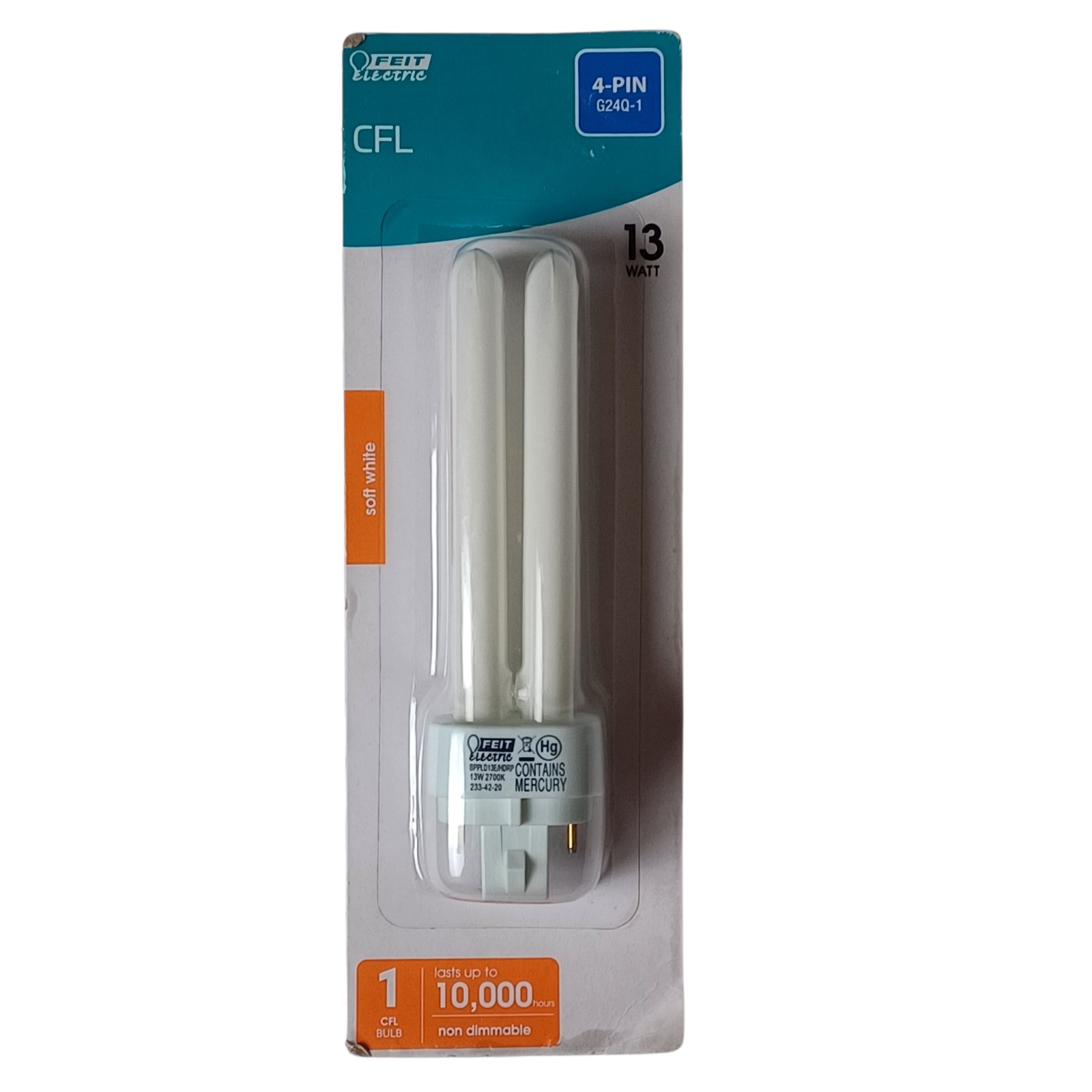 13W CFL Bulb G24q-1 4-Pin Soft White Feit Electric Compact F